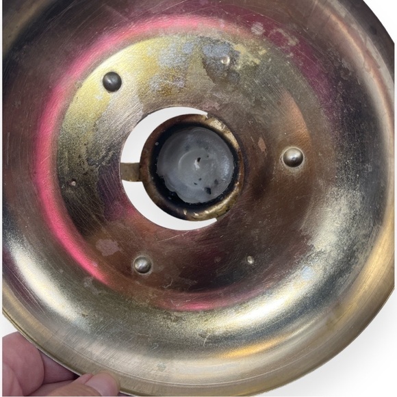 Inland Brass Gold‎ Glass Coffee Pot Carafe Candle Warmer Stand with Cork Stopper - Picture 11 of 13